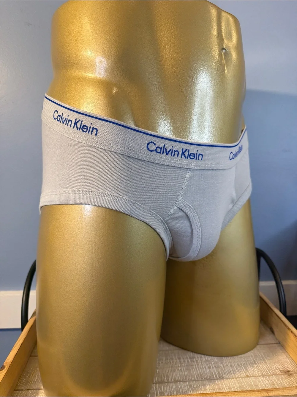 Calvin Klein Grey Cotton Briefs Large